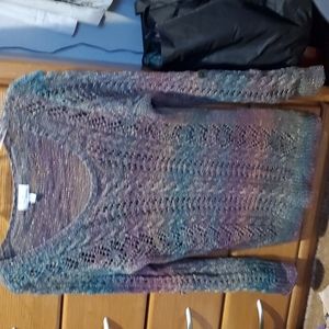 Possess knit multi-colored gold knitting sweater PL